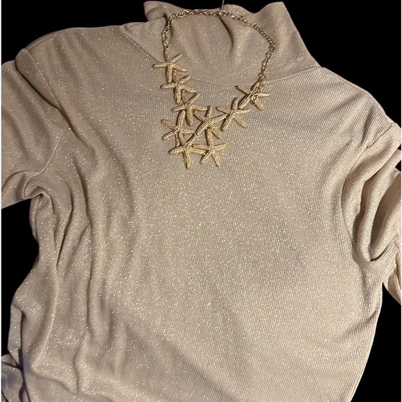 Project Runway  glitter long sleeve turtleneck holiday sweater - Picture 3 of 10